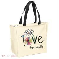 Love Grandma Life Art Flower Tote Bag thumb 2