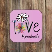 Love Grandma Life Art Flower Coaster thumb 0