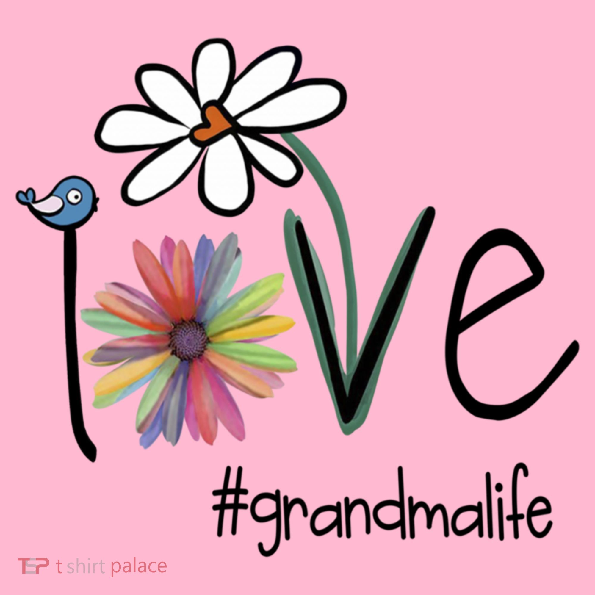 Love Grandma Life Art Flower Coaster