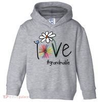 Love Grandma Life Art Flower Toddler Hoodie thumb 0