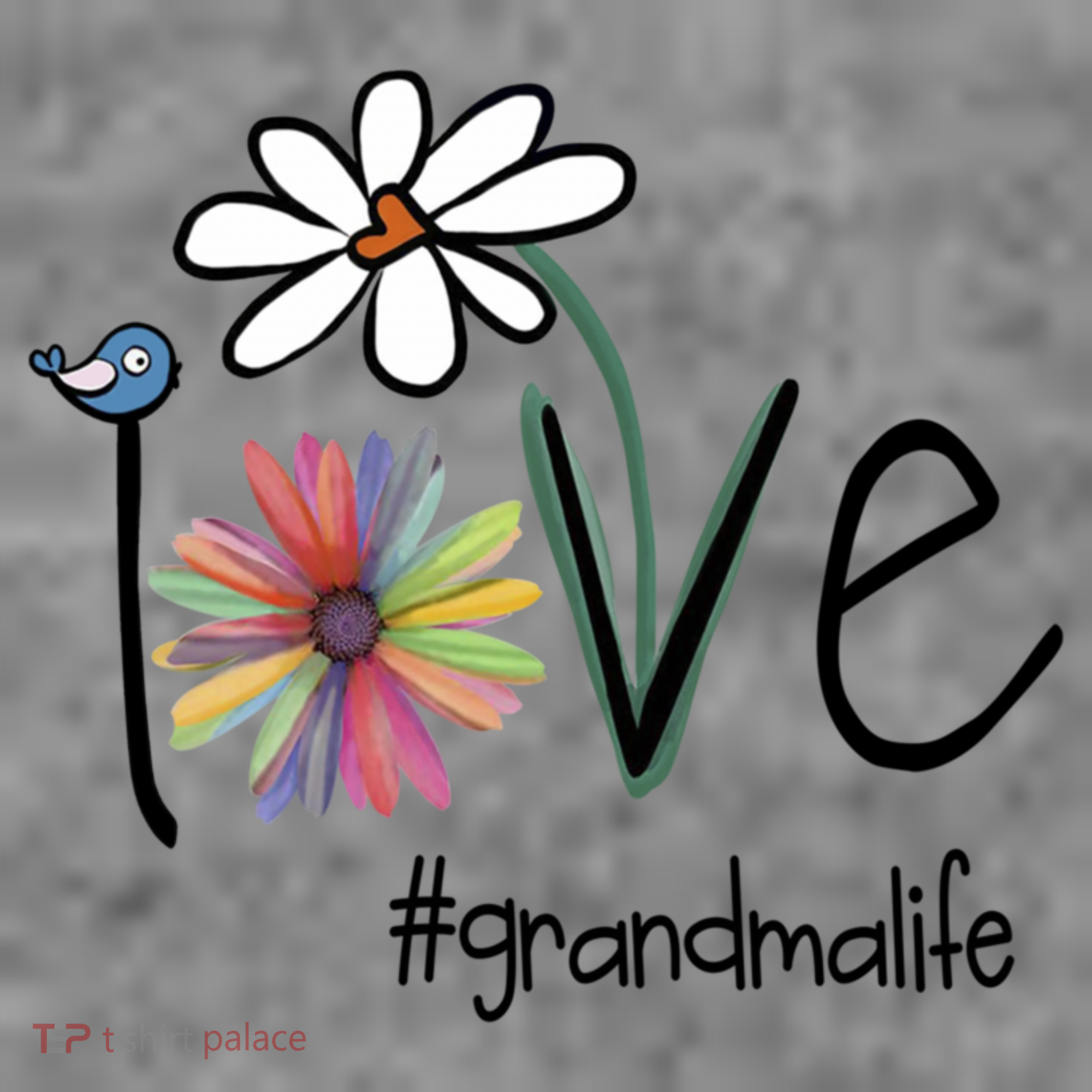 Love Grandma Life Art Flower Toddler Hoodie