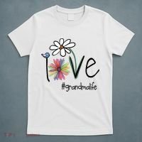 Love Grandma Life Art Flower T-Shirt thumb 5