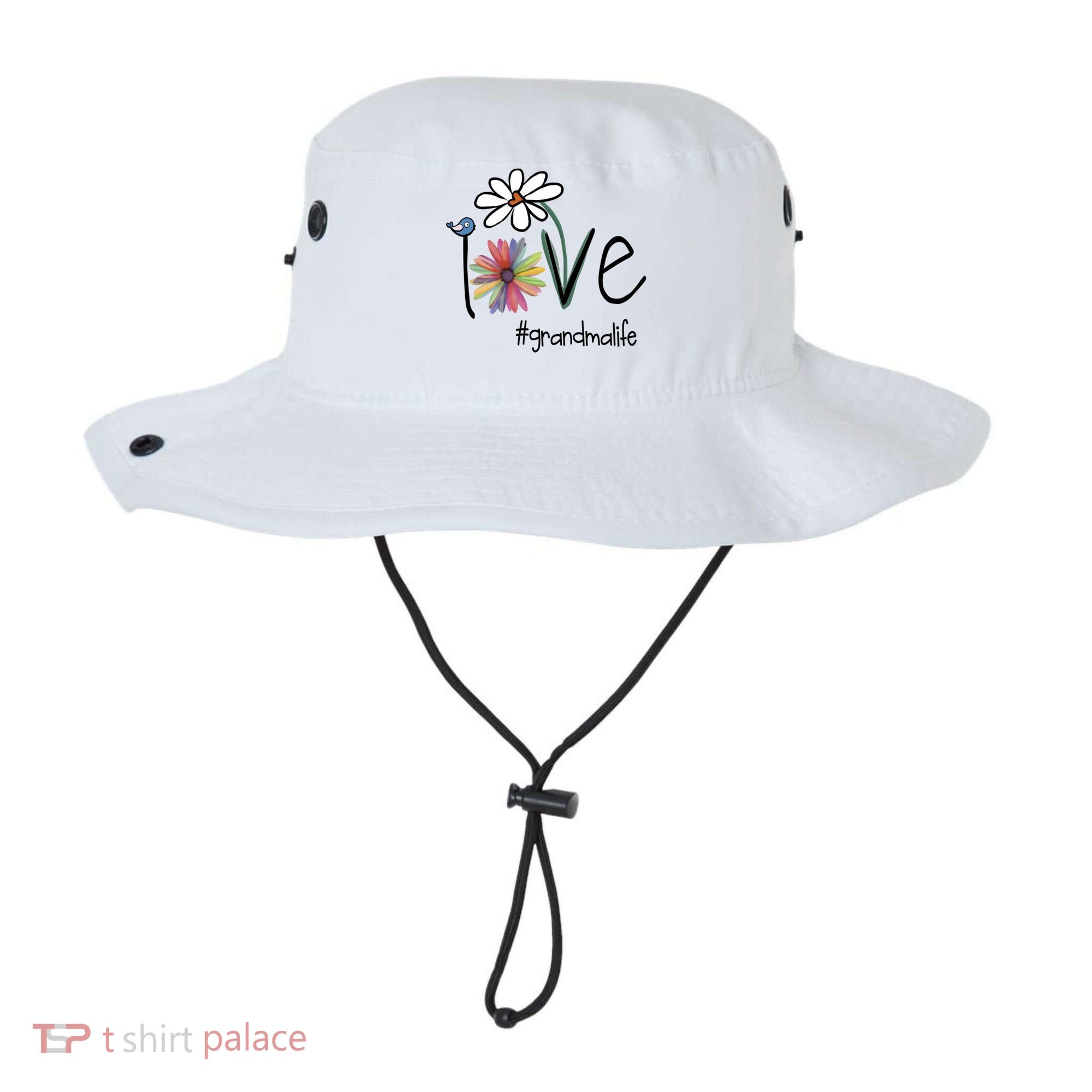 Love Grandma Life Art Flower Bucket Hat