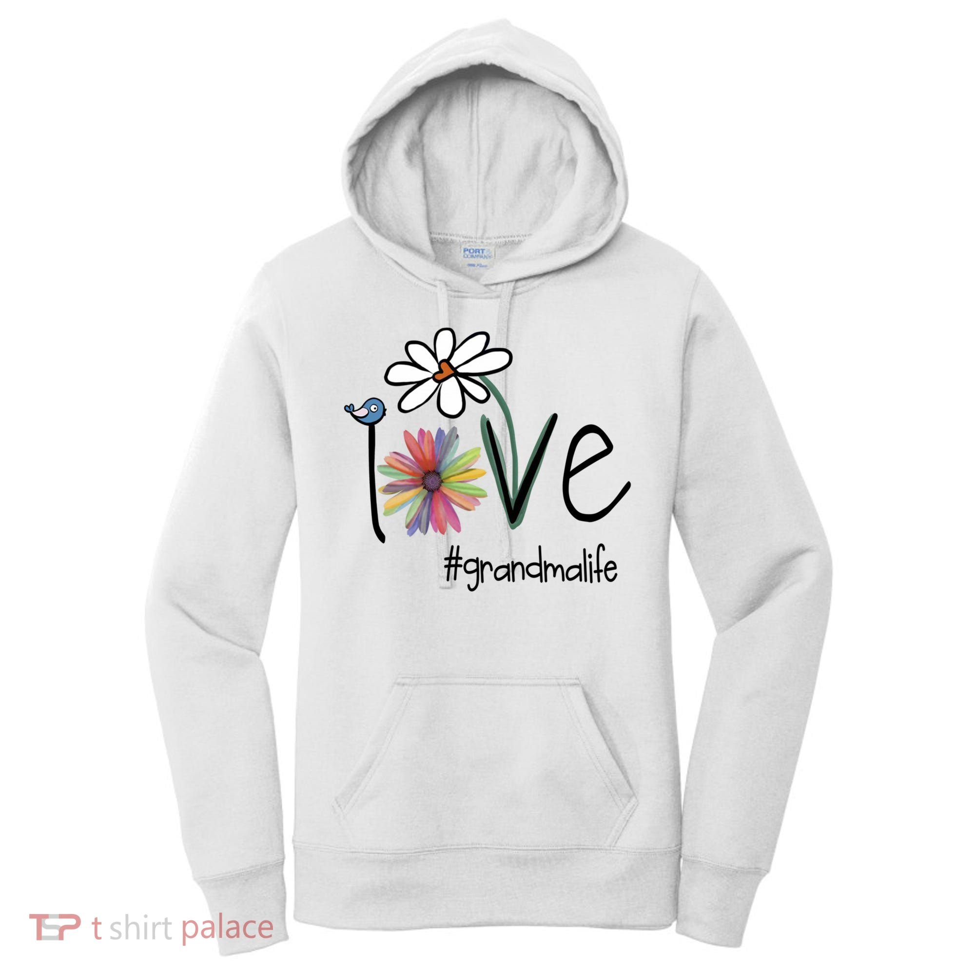 Love Grandma Life Art Flower Women's Hoodie
