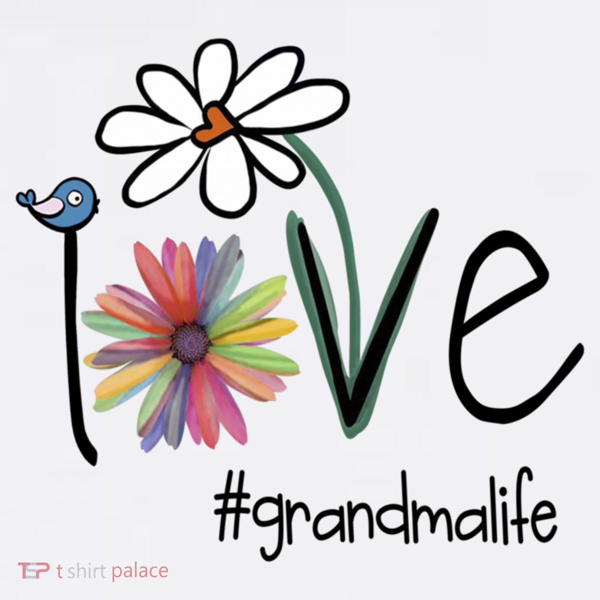 Love Grandma Life Art Flower Women's Tank Top
