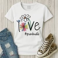 Love Grandma Life Art Flower Women's T-Shirt thumb 3