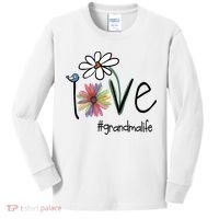 Love Grandma Life Art Flower Kids Long Sleeve Shirt thumb 0