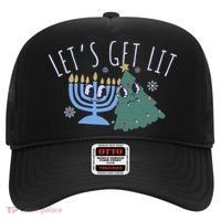 LetS Get Lit Chrismukkah Hanukkah Christmas Matching Family Hat thumb 0