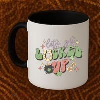 Lets Get Lucked Up Cute St Patricks Day Coffee Mug thumb 2