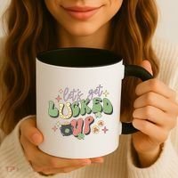 Lets Get Lucked Up Cute St Patricks Day Coffee Mug thumb 3