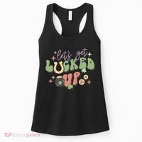 Lets Get Lucked Up Cute St Patricks Day Women's Tank Top thumb 0