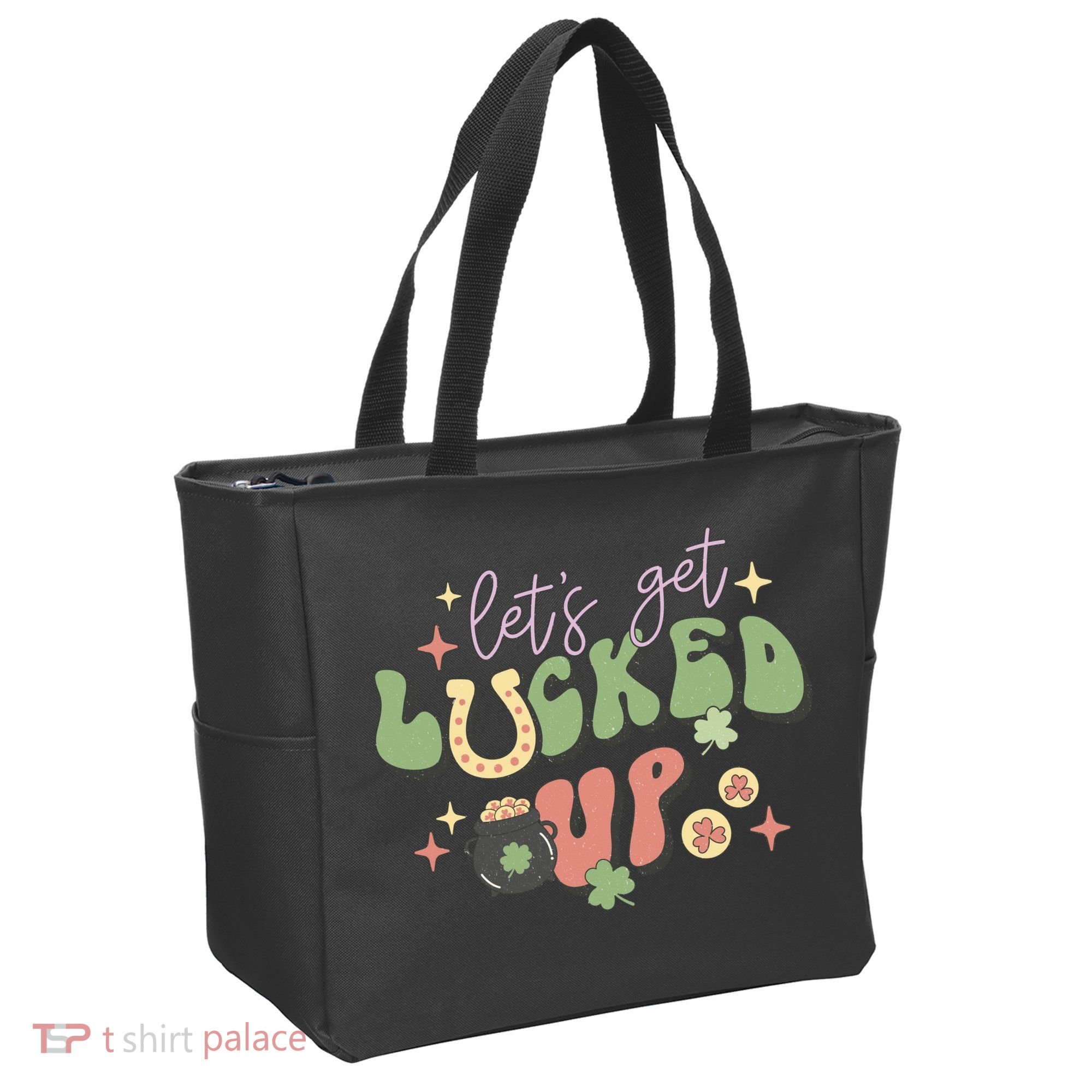 Lets Get Lucked Up Cute St Patricks Day Tote Bag