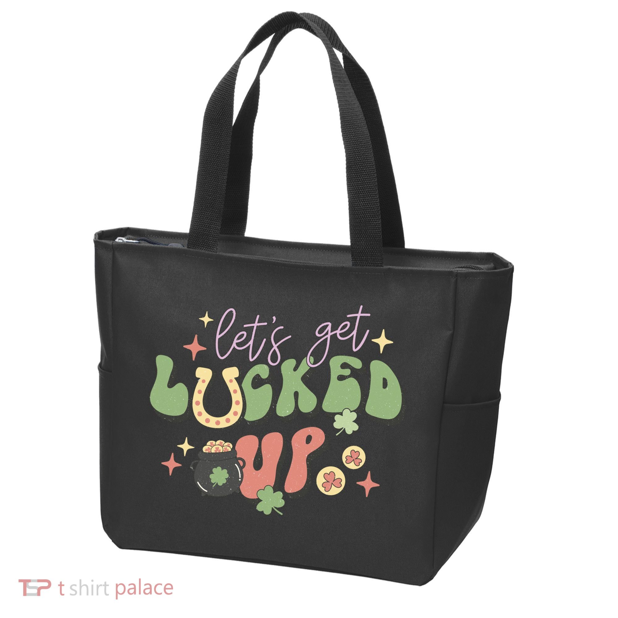 Lets Get Lucked Up Cute St Patricks Day Tote Bag
