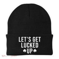 Lets Get Lucked Up St Patricks Day Funny Beanie thumb 0