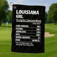 Louisiana Girl Golf Towel thumb 1