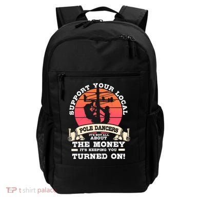 Lineman Gifts Line Worker Image On Back Of Backpack