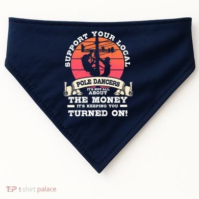 Lineman Gifts Line Worker Image On Back Of USA-Made Doggie Bandana