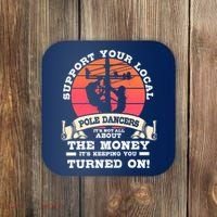Lineman Gifts Line Worker Image On Back Of Coaster thumb 0