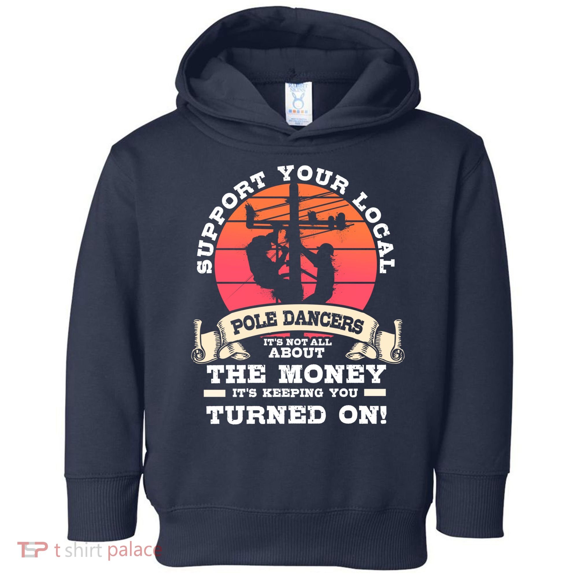 Lineman Gifts Line Worker Image On Back Of Toddler Hoodie