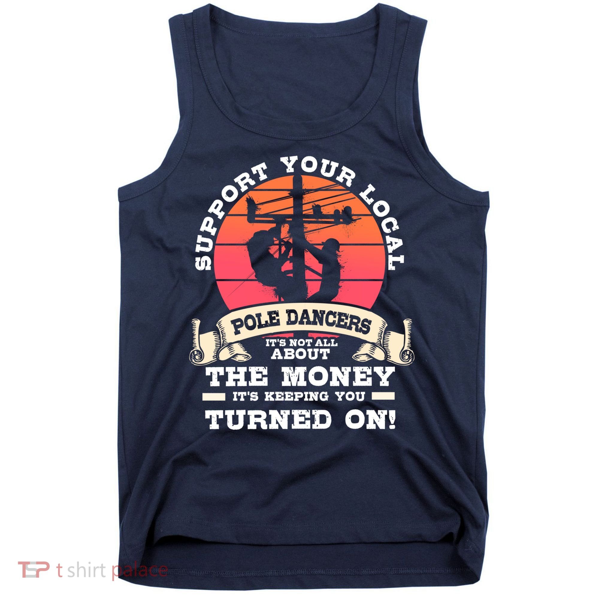 Lineman Gifts Line Worker Image On Back Of Tank Top