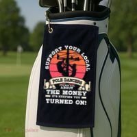 Lineman Gifts Line Worker Image On Back Of Golf Towel thumb 2