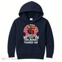 Lineman Gifts Line Worker Image On Back Of Kids Hoodie thumb 0
