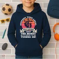 Lineman Gifts Line Worker Image On Back Of Kids Hoodie thumb 2