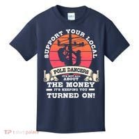 Lineman Gifts Line Worker Image On Back Of Kids T-Shirt thumb 0