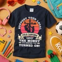 Lineman Gifts Line Worker Image On Back Of Kids T-Shirt thumb 3