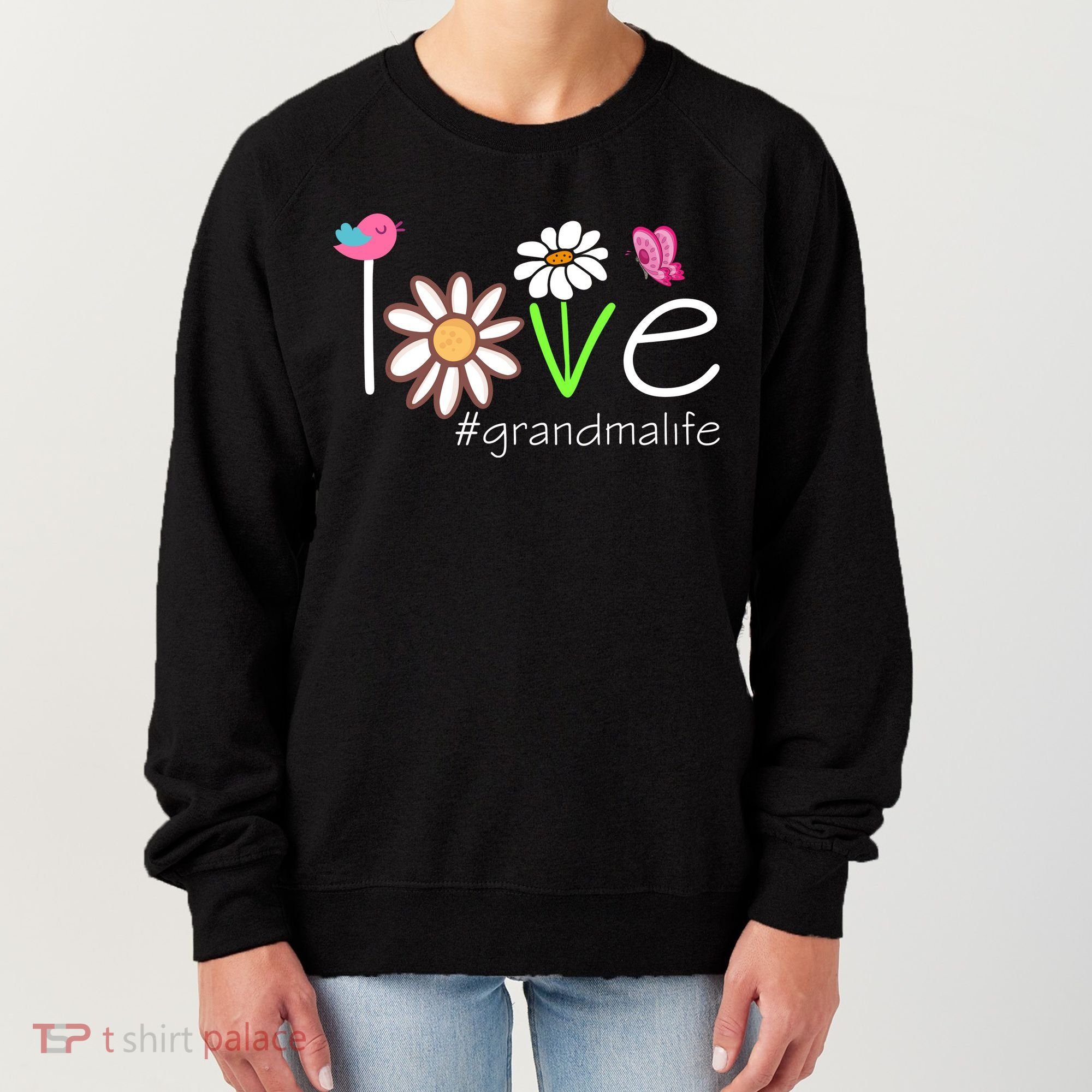 Love Grandma Life Cute Matching Family Women's Sweatshirt