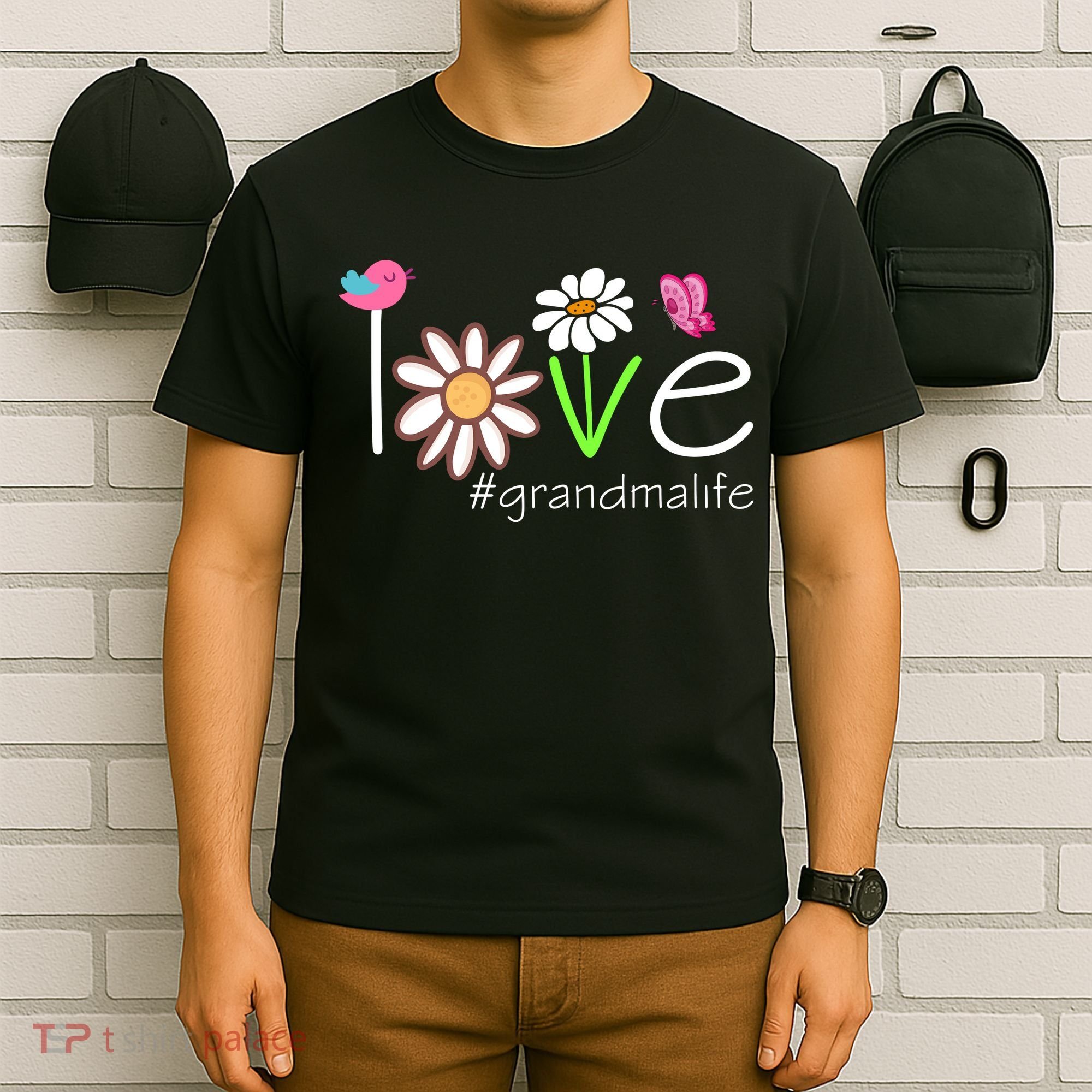Love Grandma Life Cute Matching Family T-Shirt