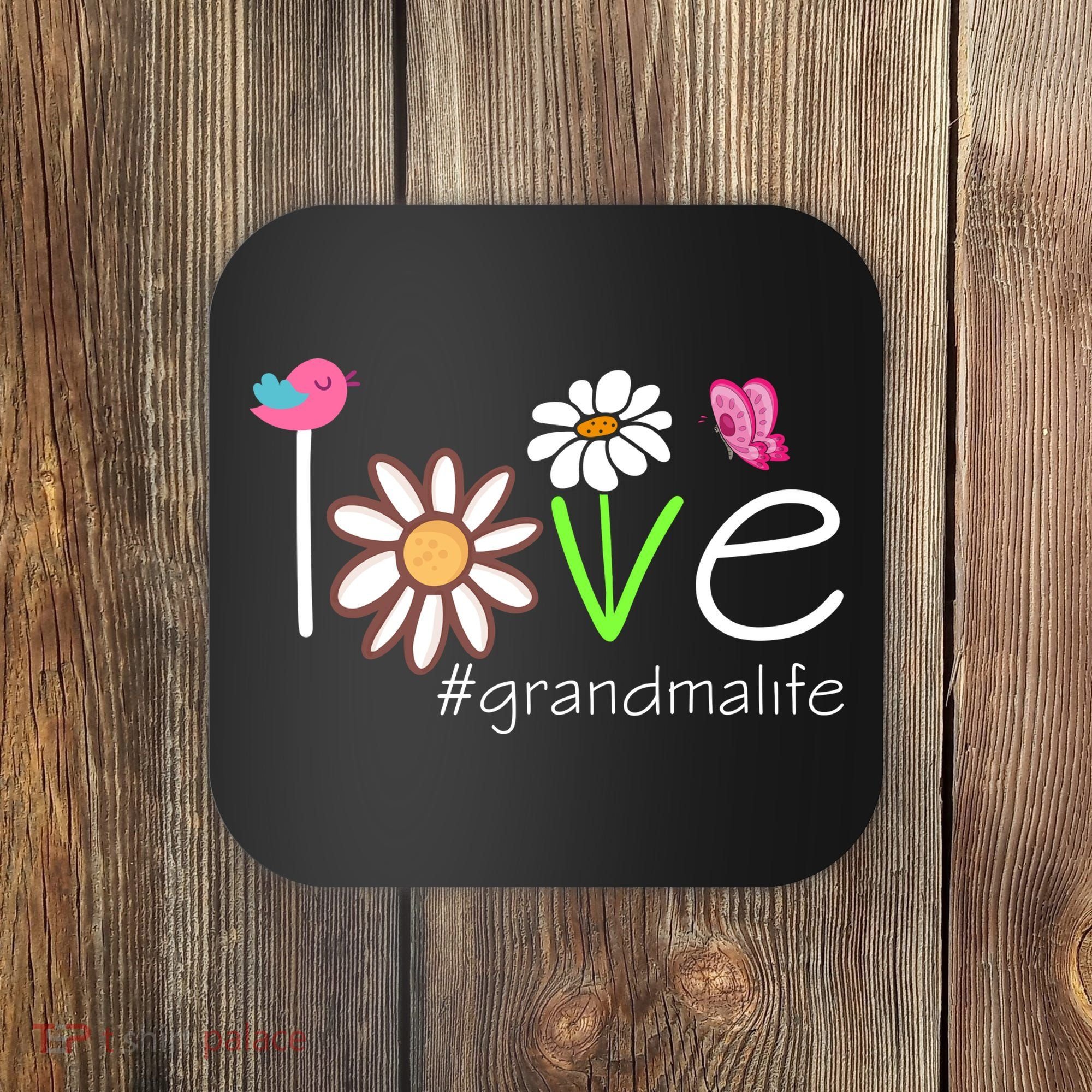 Love Grandma Life Cute Matching Family Coaster