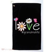 Love Grandma Life Cute Matching Family Golf Towel thumb 0