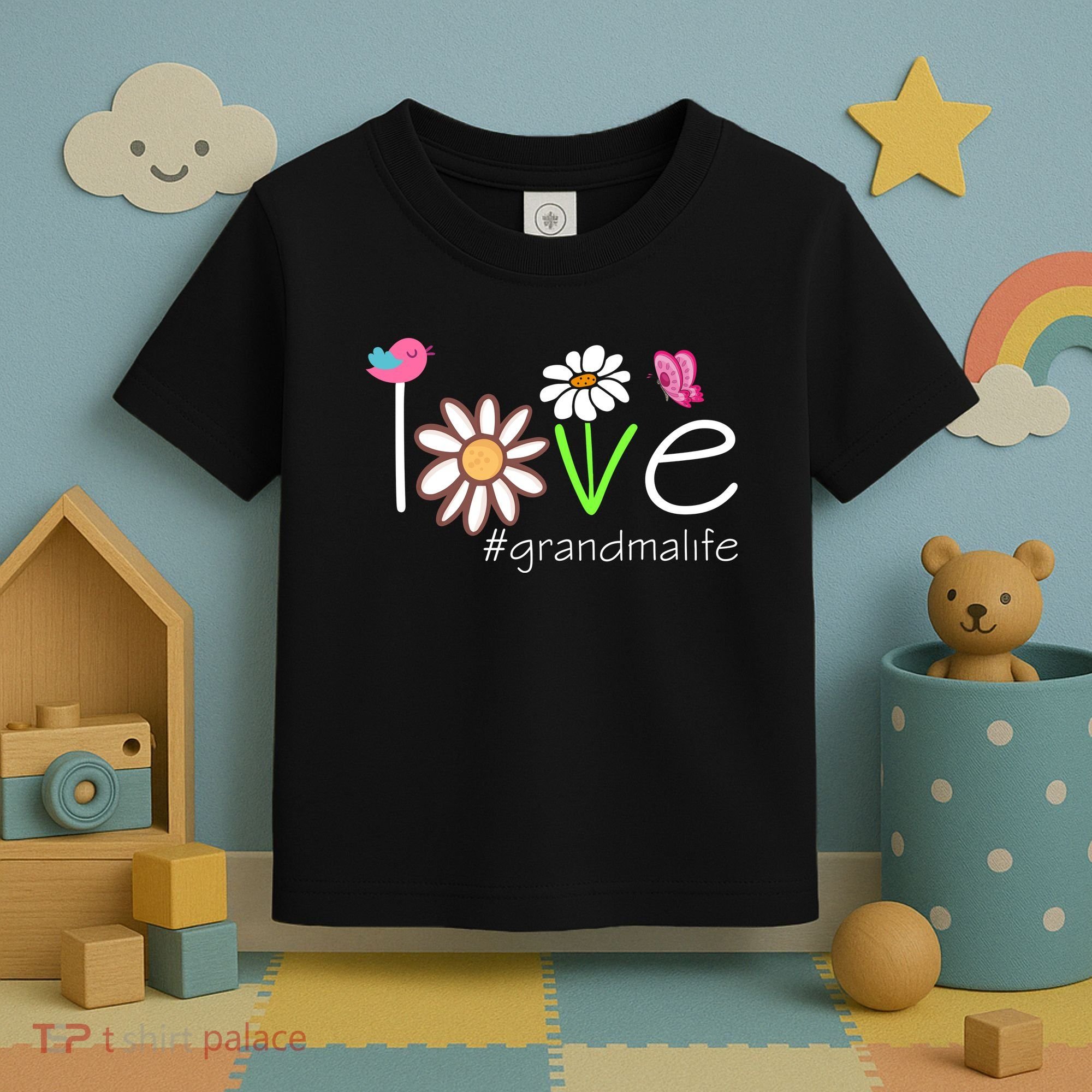 Love Grandma Life Cute Matching Family Toddler T-Shirt