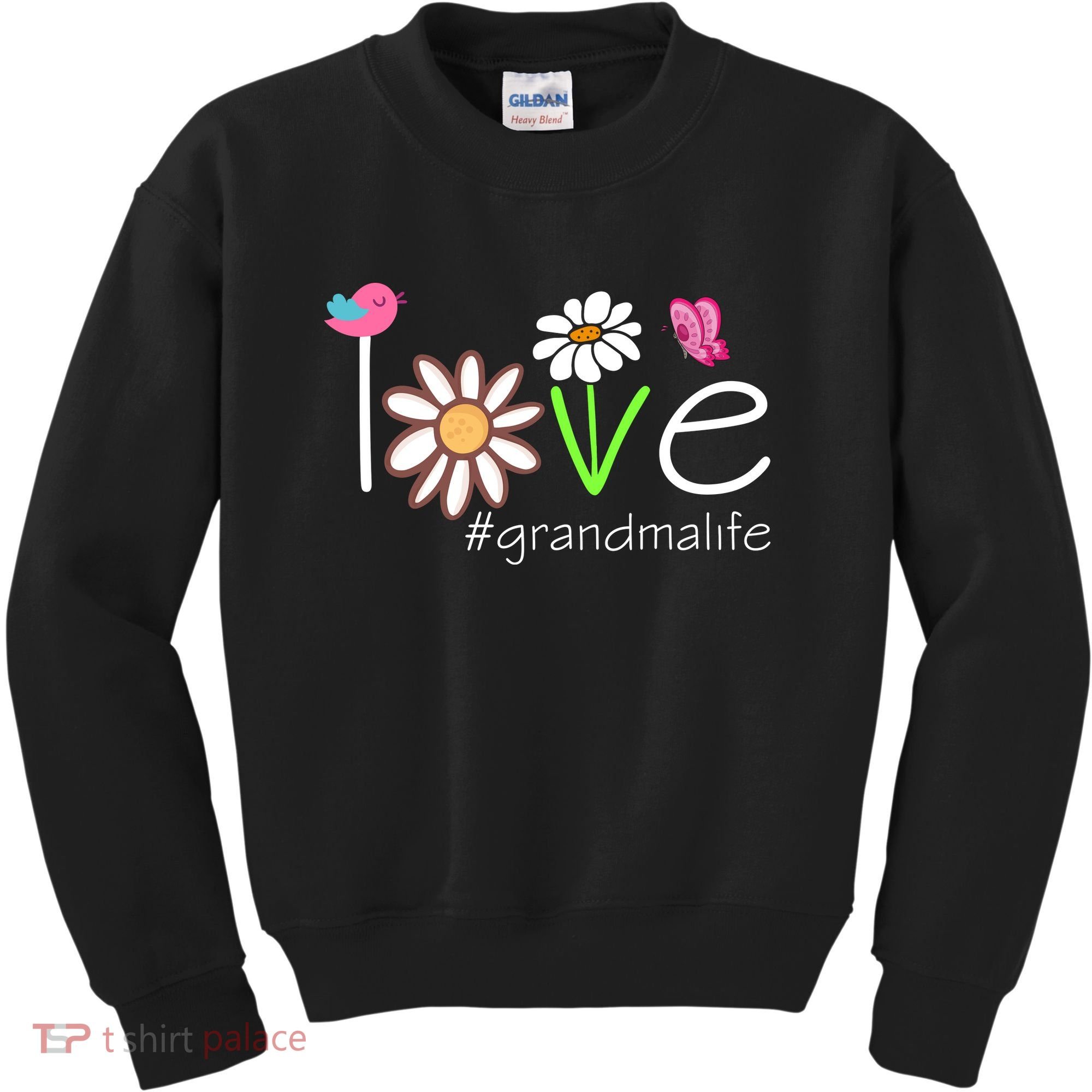 Love Grandma Life Cute Matching Family Kids Sweatshirt