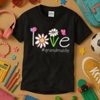 Love Grandma Life Cute Matching Family Kids T-Shirt thumb 3