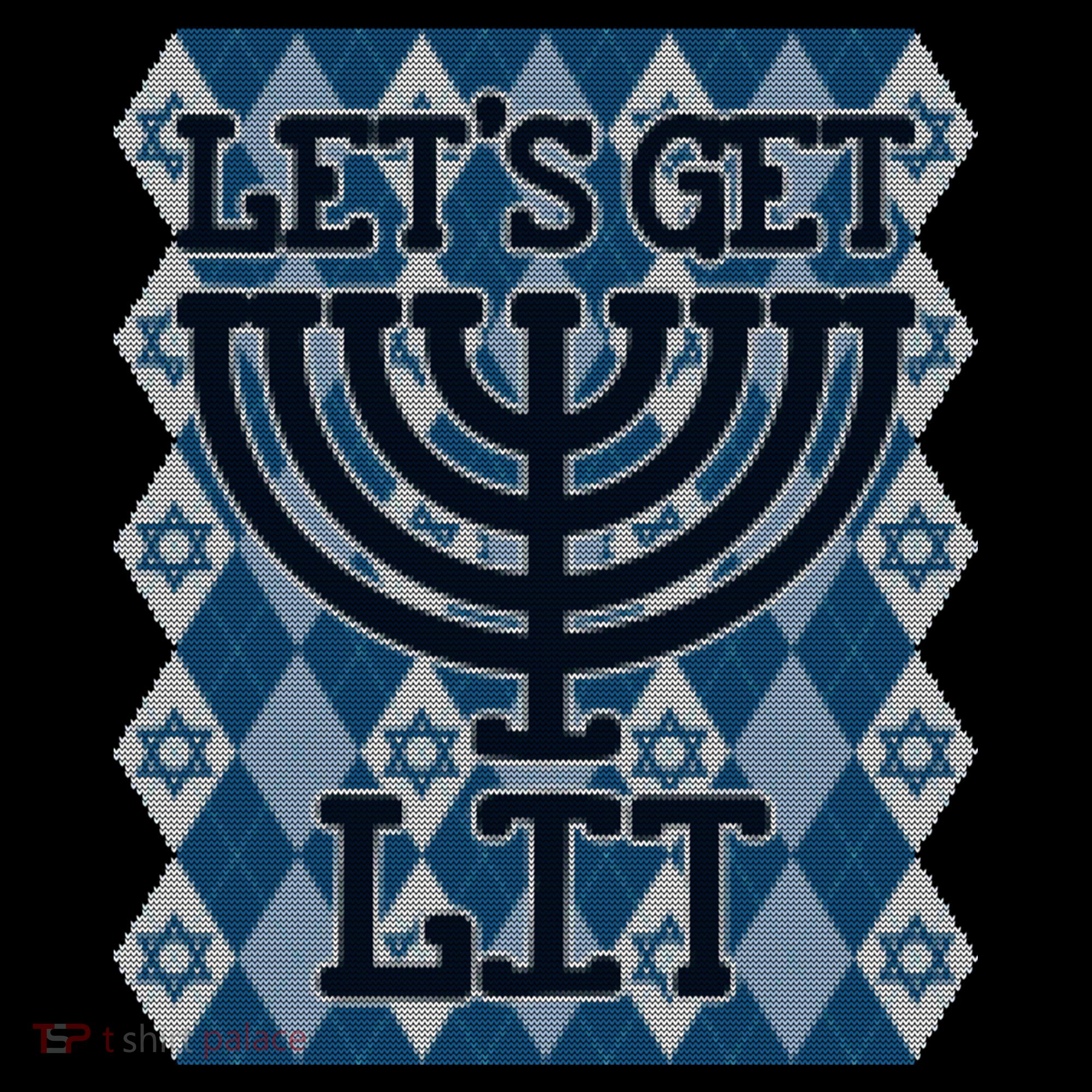 Let's Get Lit Ugly Hanukkah Sweater Chanukah Party Gift Coffee Mug