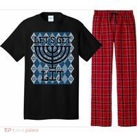Let's Get Lit Ugly Hanukkah Sweater Chanukah Party Gift Pajama Set thumb 0