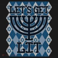 Let's Get Lit Ugly Hanukkah Sweater Chanukah Party Gift Ornament thumb 1