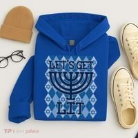 Let's Get Lit Ugly Hanukkah Sweater Chanukah Party Gift Hoodie thumb 4