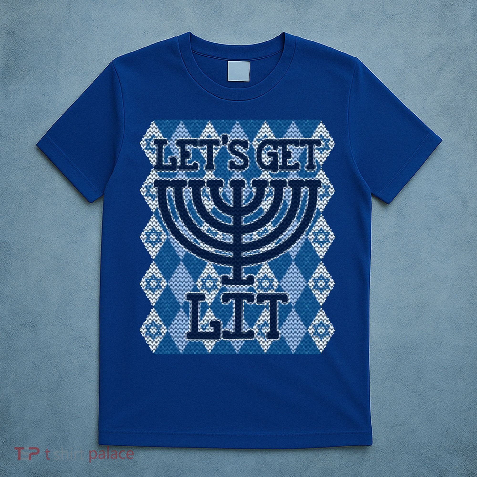 Let's Get Lit Ugly Hanukkah Sweater Chanukah Party Gift T-Shirt