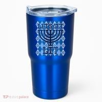 Let's Get Lit Ugly Hanukkah Sweater Chanukah Party Gift Tumbler thumb 0