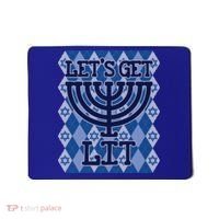 Let's Get Lit Ugly Hanukkah Sweater Chanukah Party Gift Mousepad thumb 0