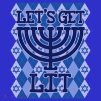 Let's Get Lit Ugly Hanukkah Sweater Chanukah Party Gift Kids Sweatshirt thumb 2