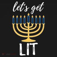 Let's Get Lit Funny Hanukkah Menorah Candles Jewish Gift Bucket Hat thumb 4