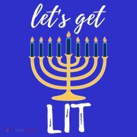 Let's Get Lit Funny Hanukkah Menorah Candles Jewish Gift Mousepad thumb 1