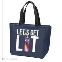 Lets Get Lit Fireworks 4th Of July Merica USA Flag Tote Bag thumb 3