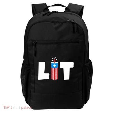 Lets Get Lit Fireworks Firecracker Funny Fourth 4th Of July Backpack