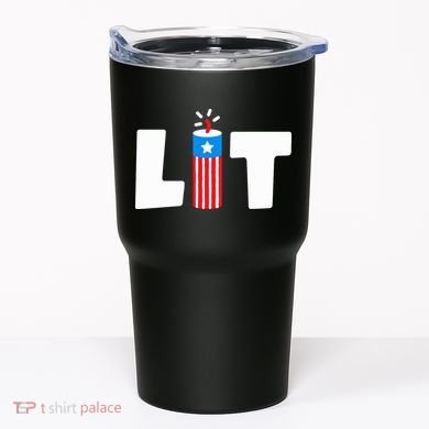 Lets Get Lit Fireworks Firecracker Funny Fourth 4th Of July Tumbler