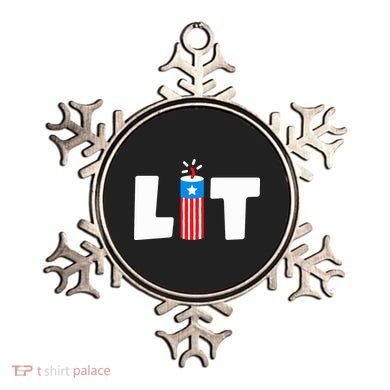 Lets Get Lit Fireworks Firecracker Funny Fourth 4th Of July Ornament